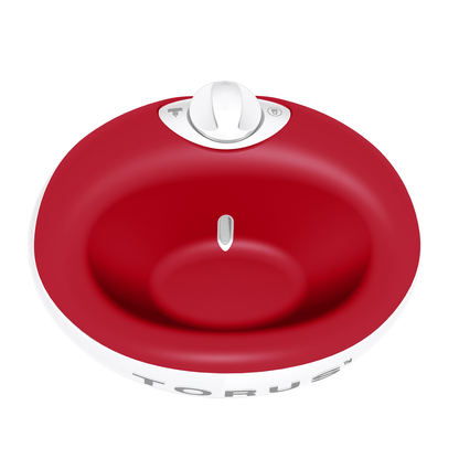 Red Torus Small Sip Pet Water Bowl
