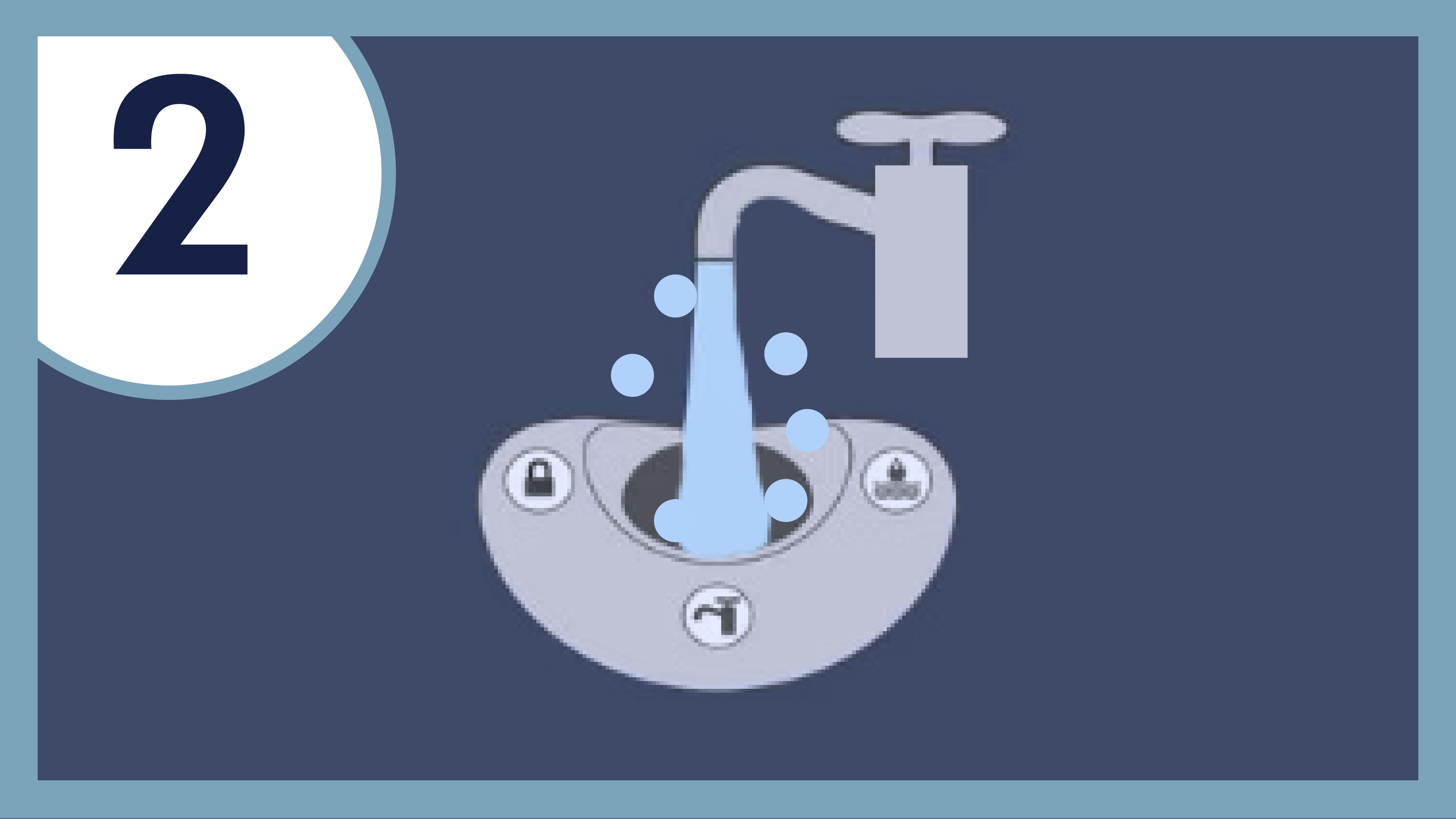 Cleaning - Water flowing from faucet into sink