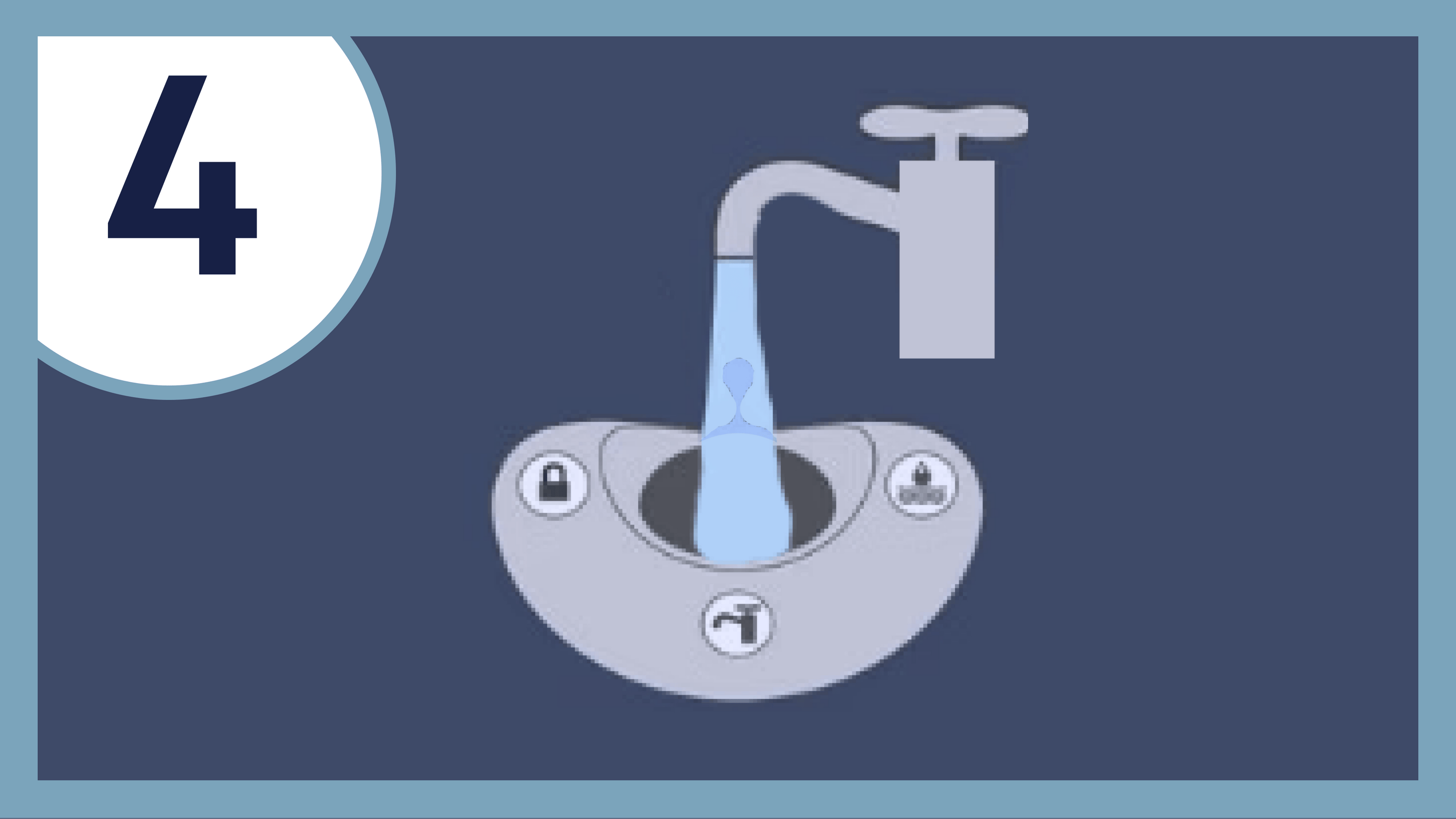 Water flowing into sink